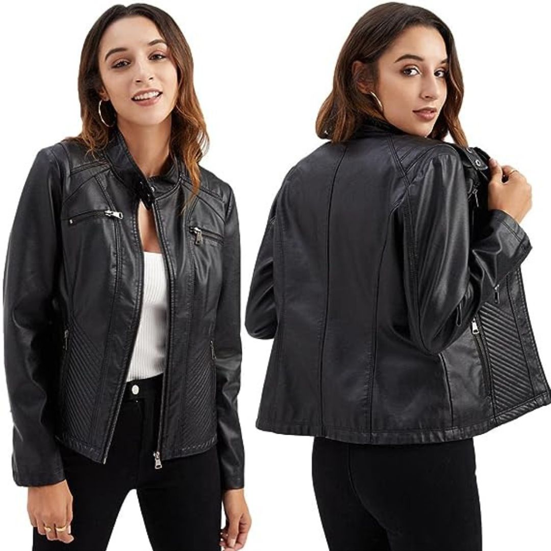 BEARWOLF | Stilvolle Gesteppte Lederjacke Mit Reißverschluss
