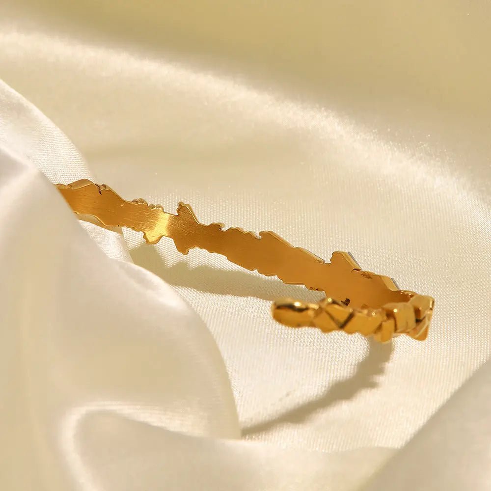 BEARWOLF | Elegante vergoldete Goldarmband mit Zirkonia