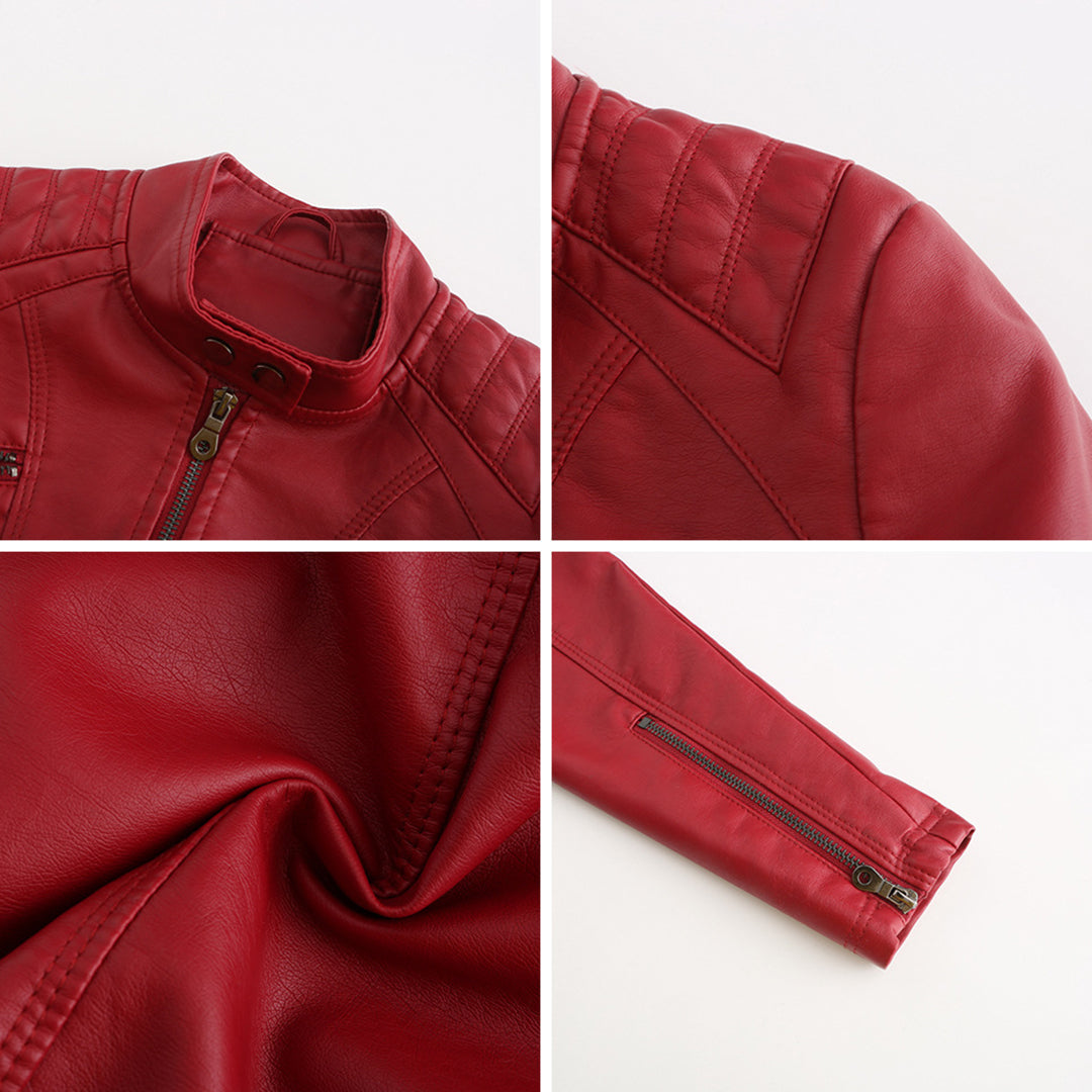 BEARWOLF | Stilvolle Gesteppte Lederjacke Mit Reißverschluss