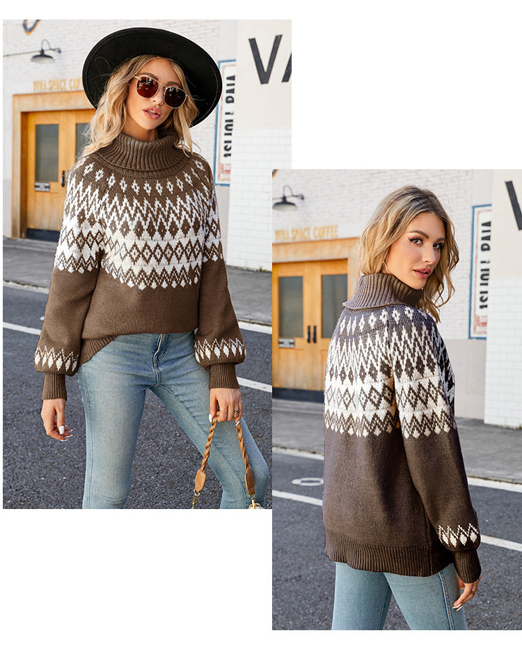 BEARWOLF | Hochkragen Pullover Damenpullover