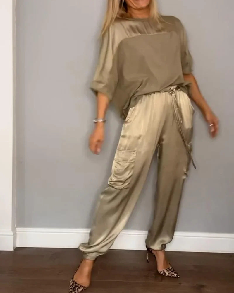 BEARWOLF | Satin Top- und Hosen-Set