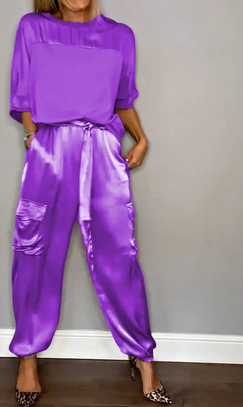 BEARWOLF | Satin Top- und Hosen-Set
