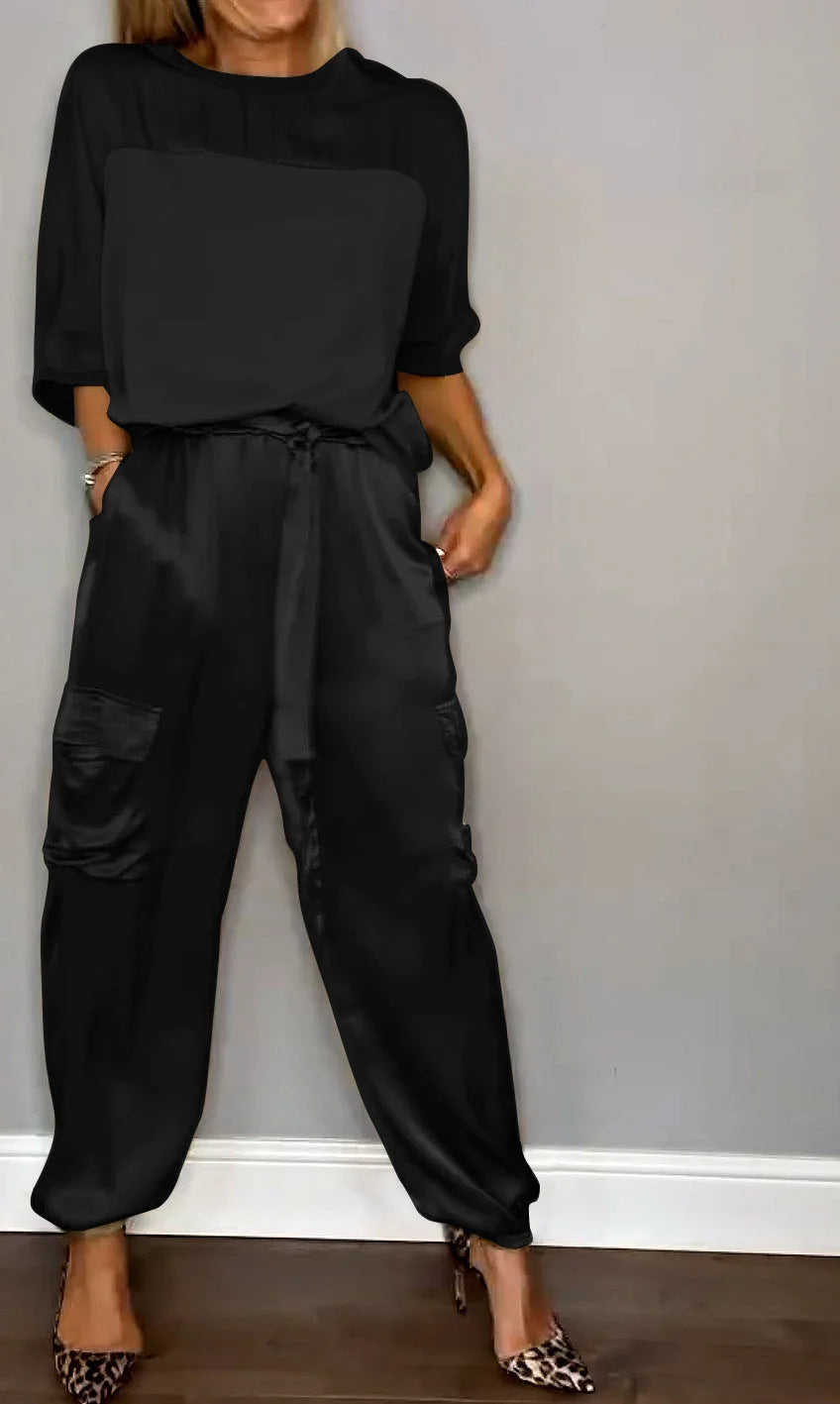 BEARWOLF | Satin Top- und Hosen-Set