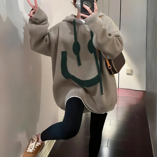 BEARWOLF | Hoodie Mit Smiley-Print Für Frauen