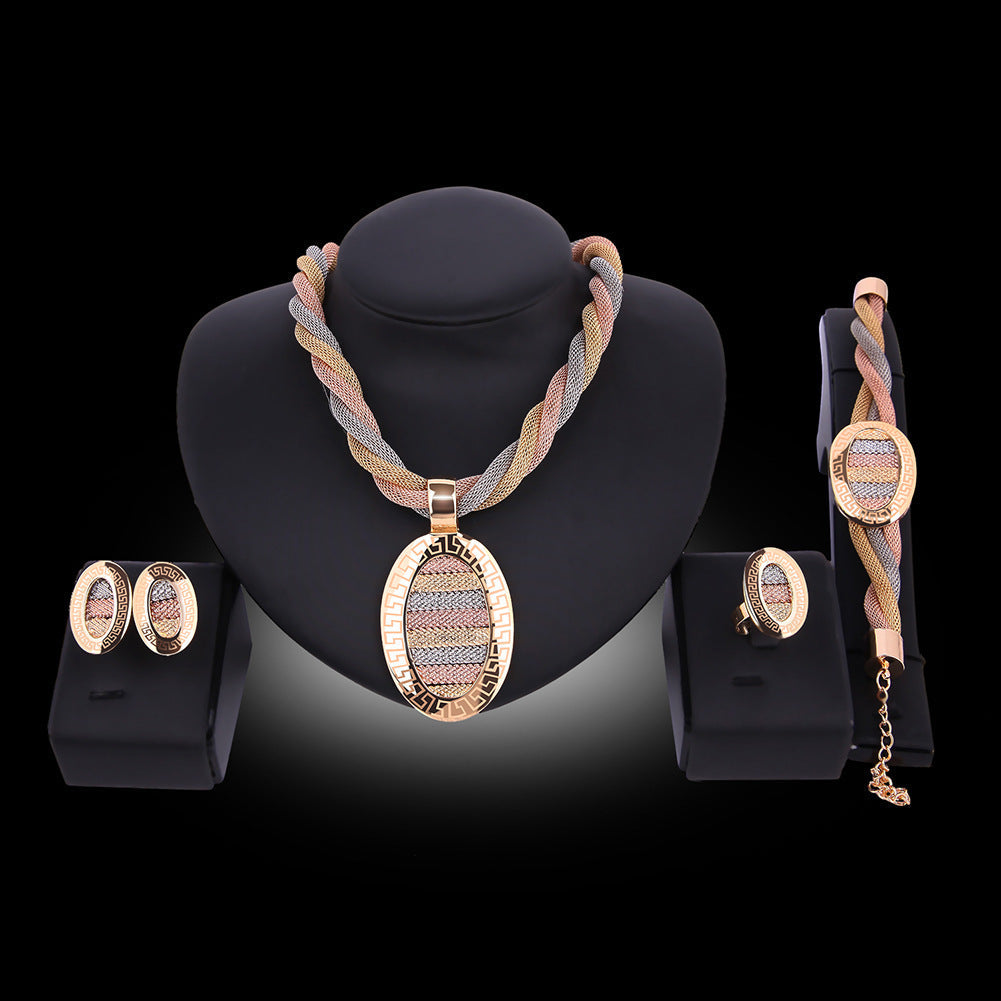 BEARWOLF-teiliges Set Halskette, Ohrringe und Armbänder