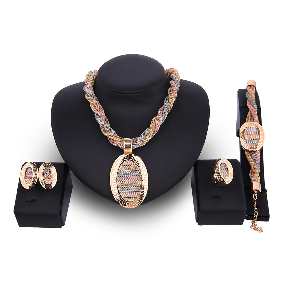 BEARWOLF-teiliges Set Halskette, Ohrringe und Armbänder