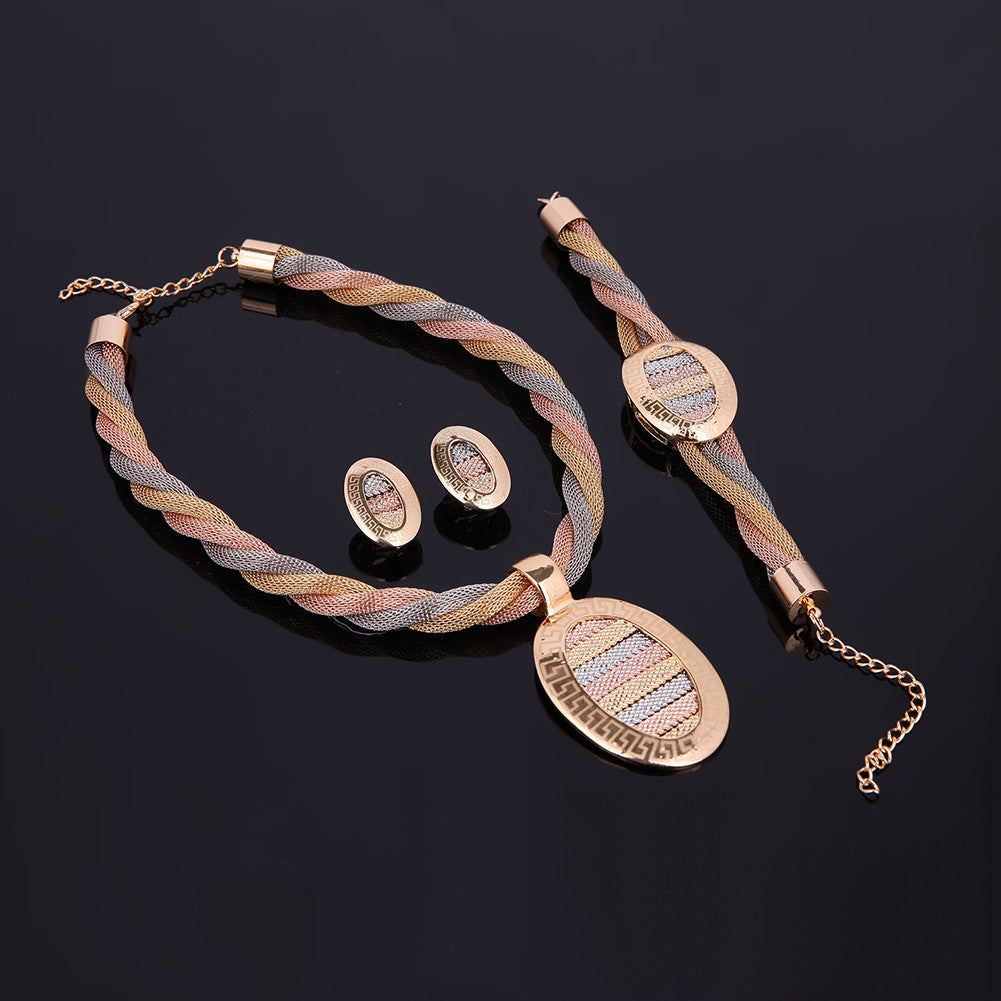 BEARWOLF-teiliges Set Halskette, Ohrringe und Armbänder