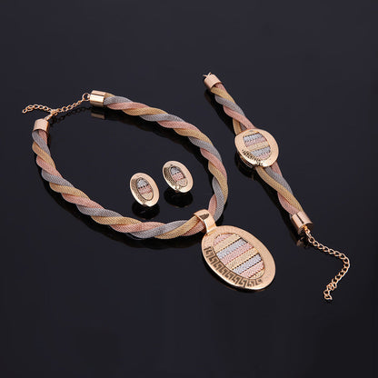 BEARWOLF-teiliges Set Halskette, Ohrringe und Armbänder