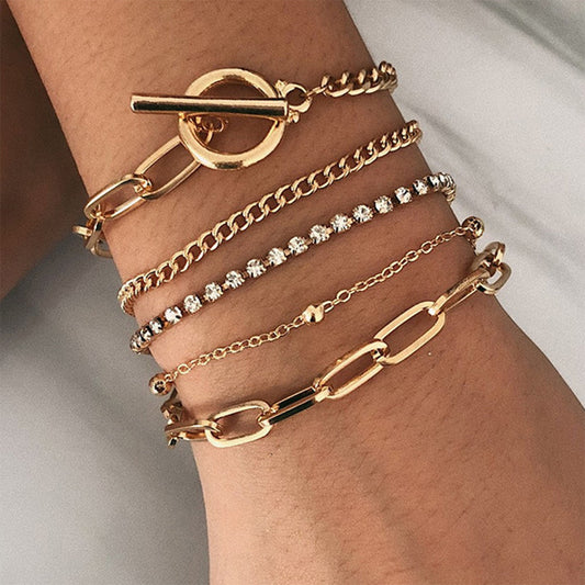 BEARWOLF-teiliges modisches Charm-Armband mit geometrischem Muster