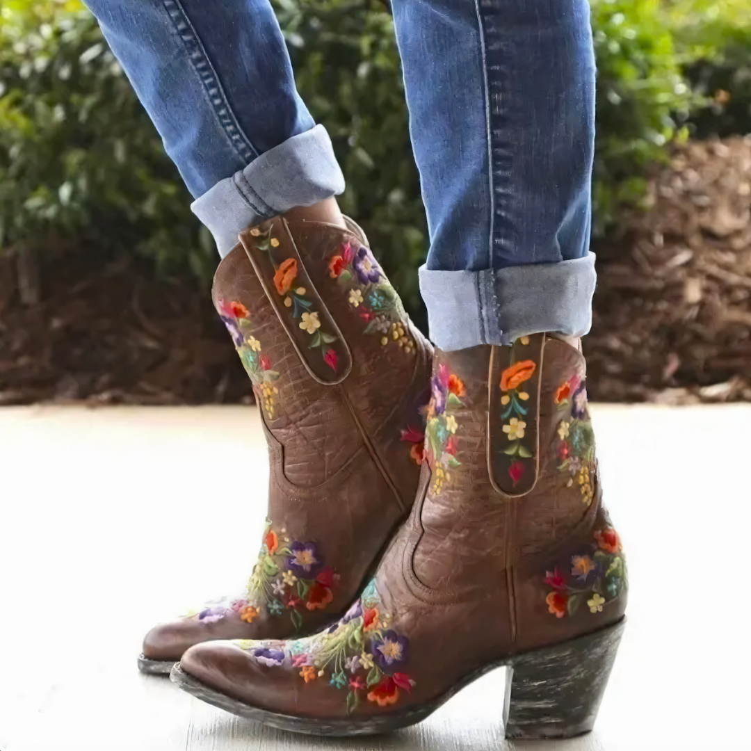 BEARWOLF | Wetterfeste Cowgirl Vintage Stiefel