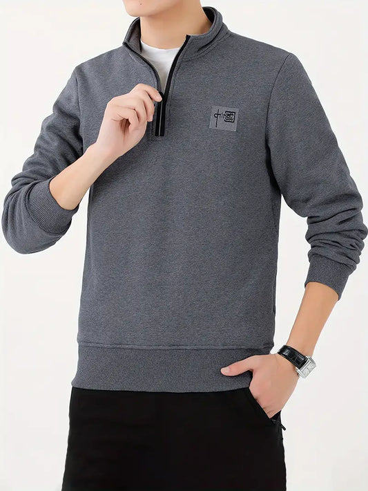 Wolff | Pullover mit Reissverschluss und hohem Kragen