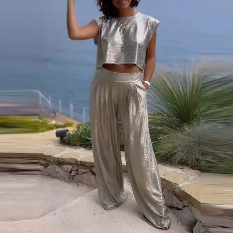 Shiny Damen Oberteil und Hose