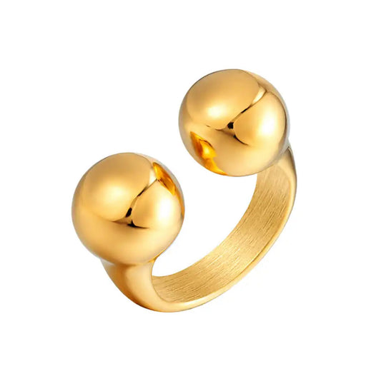 BEARWOLF | Minimalistischer Ring mit kugelförmigen Details
