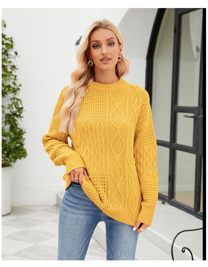 BEARWOLF | Einfarbiger, verdrehter Strickpullover