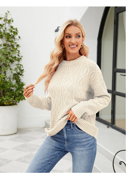 BEARWOLF | Einfarbiger, verdrehter Strickpullover