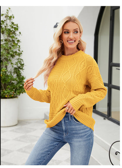BEARWOLF | Einfarbiger, verdrehter Strickpullover