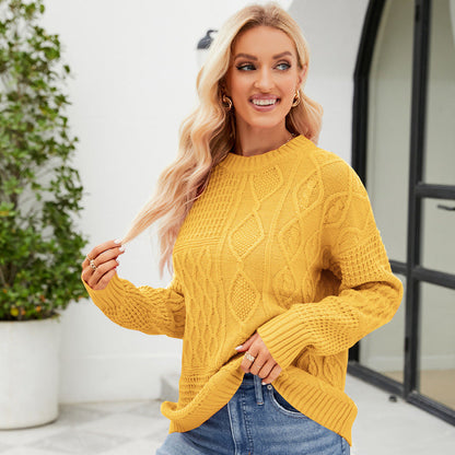 BEARWOLF | Einfarbiger, verdrehter Strickpullover