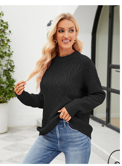 BEARWOLF | Einfarbiger, verdrehter Strickpullover
