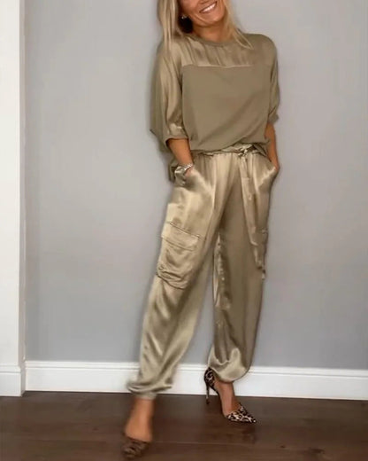 BEARWOLF | Satin Top- und Hosen-Set