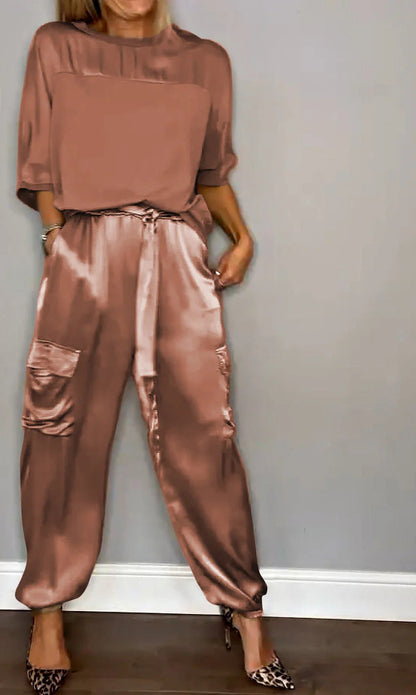 BEARWOLF | Satin Top- und Hosen-Set
