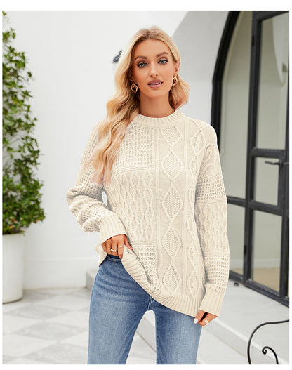 BEARWOLF | Einfarbiger, verdrehter Strickpullover