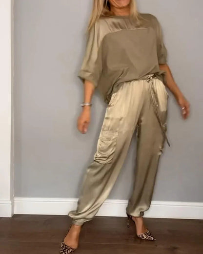 BEARWOLF | Satin Top- und Hosen-Set