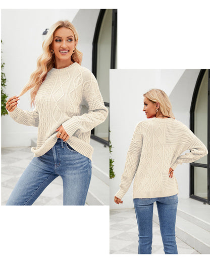 BEARWOLF | Einfarbiger, verdrehter Strickpullover
