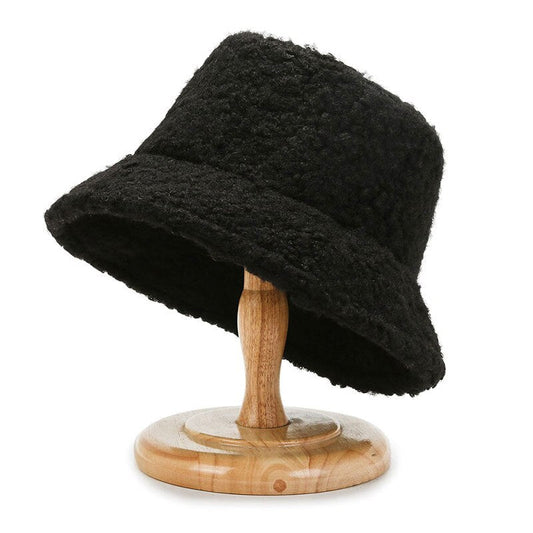 BEARWOLF Damen-Lammwoll-Bucket-Hut | Warme Outdoor-Panama-Mütze für Frauen